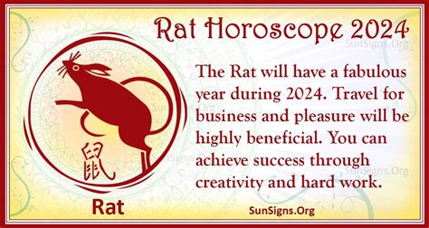 Year of the Rat: 2024 Horscope for Chinese Zodiac Rat, .